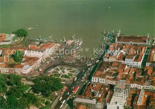 AK / Ansichtskarte Belem_Brasil Vista aerea da Praca Dom Pedro II Praca do Relogio e Ver o Peso Belem_Brasil