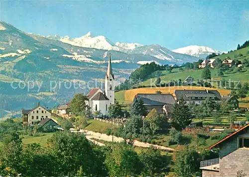 AK / Ansichtskarte Groebming_Steiermark Ortsansicht mit Kirche Niedere Tauern Groebming_Steiermark