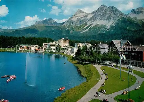 AK / Ansichtskarte Arosa_GR Oberseeanlage Alpen Arosa_GR