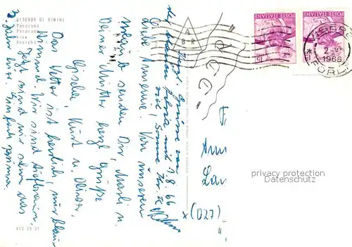 AK / Ansichtskarte Viserba Panorama Spiaggia Viserba