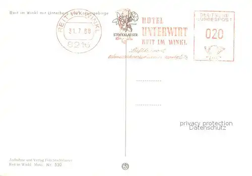 AK / Ansichtskarte Reit_Winkl Panorama mit Unterberg und Kaisergebirge Reit_Winkl