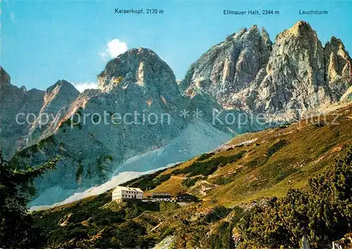 AK / Ansichtskarte Gruttenhuette Berghuette Kaisergebirge Gruttenhuette