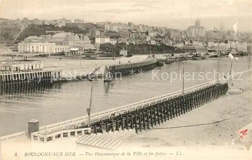 AK / Ansichtskarte Boulogne sur Mer Vue panoramique de la ville et les Jetees Boulogne sur Mer