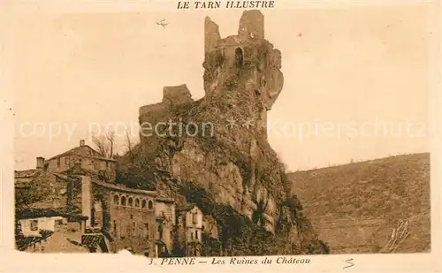 AK / Ansichtskarte Penne Les Ruines du Chateau Penne