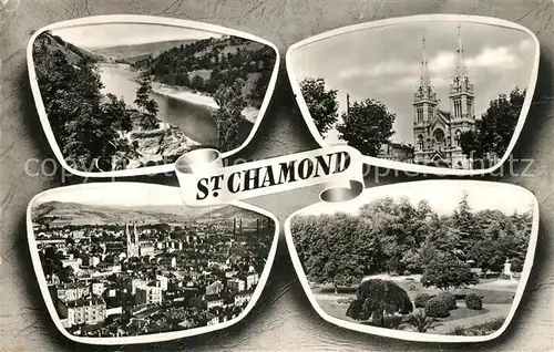AK / Ansichtskarte Saint Chamond Barrage La Valla Eglise Notre Dame Vuegenerale Jardin Public Saint Chamond