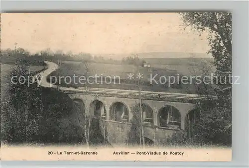 AK / Ansichtskarte Auvillar Pont Viaduc de Poutoy Auvillar