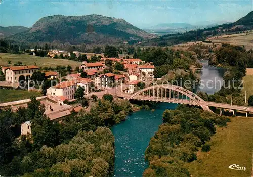 AK / Ansichtskarte Coubon Vue aerienne sur le cours de la Loire Coubon