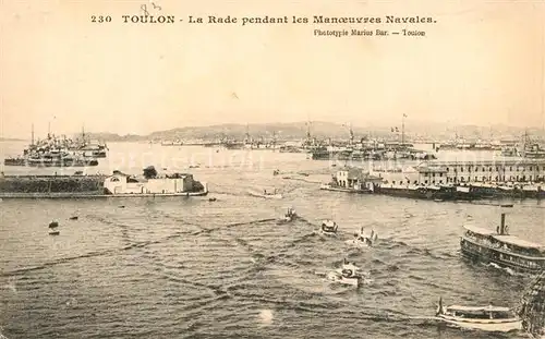 AK / Ansichtskarte Toulon_Var La Rade pendant les Manouvres Manales Toulon_Var
