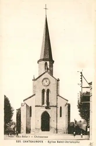 AK / Ansichtskarte Chateauroux_Indre Eglise Saint Christophe Chateauroux Indre