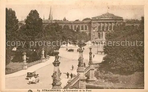 AK / Ansichtskarte Strasbourg_Alsace Universit? et Pont Strasbourg Alsace