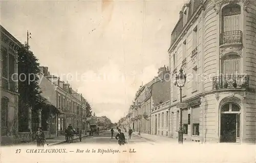 AK / Ansichtskarte Chateauroux_Indre Rue de la Republique Chateauroux Indre
