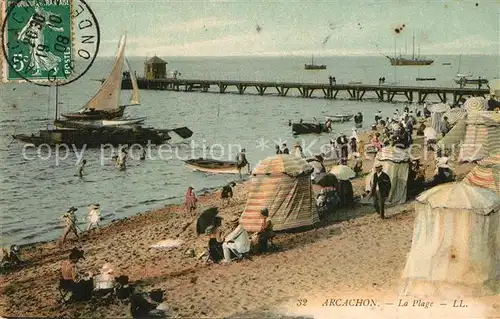 AK / Ansichtskarte Arcachon_Gironde Plage Arcachon Gironde