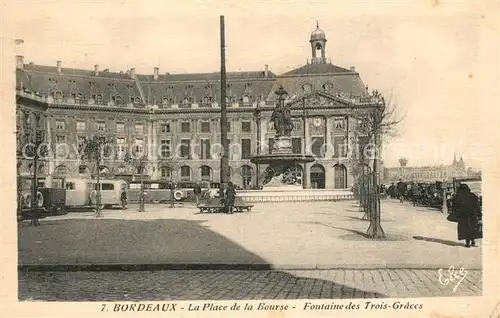 AK / Ansichtskarte Bordeaux Place de la Bourse Bordeaux