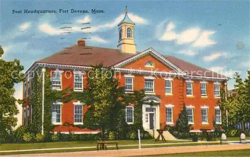 AK / Ansichtskarte Ayer_United States Fort Devens Post Headquartiers 