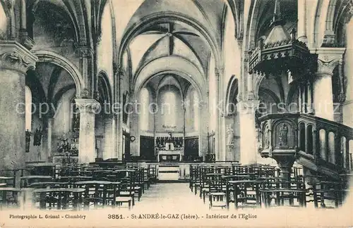 AK / Ansichtskarte Saint Andre le Gaz Eglise Interieur Saint Andre le Gaz