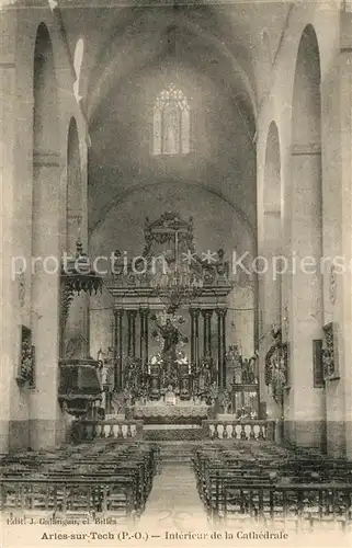 AK / Ansichtskarte Arles sur Tech Cathedrale interieur Arles sur Tech