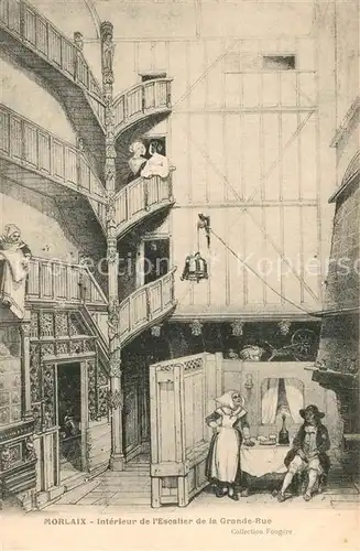 AK / Ansichtskarte Morlaix Escaller de la Grande Rue Morlaix