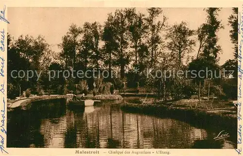 AK / Ansichtskarte Malestroit Clinique des Augustines l Etang Malestroit