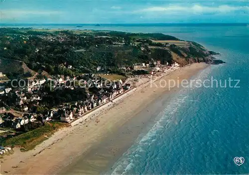 AK / Ansichtskarte Jullouville La plage a la Pointe de Carolles vue aerienne Jullouville