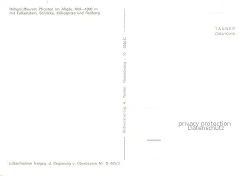 AK / Ansichtskarte Pfronten Hoehenluftkurort Allgaeuer Alpen Fliegeraufnahme Pfronten