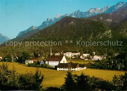 AK / Ansichtskarte Bayerisch_Gmain Ortsansicht mit Kirche Lattengebirge Bayerisch Gmain