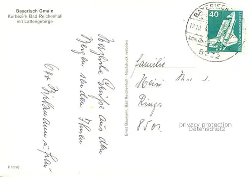 AK / Ansichtskarte Bayerisch_Gmain Ortsansicht mit Kirche Lattengebirge Bayerisch Gmain