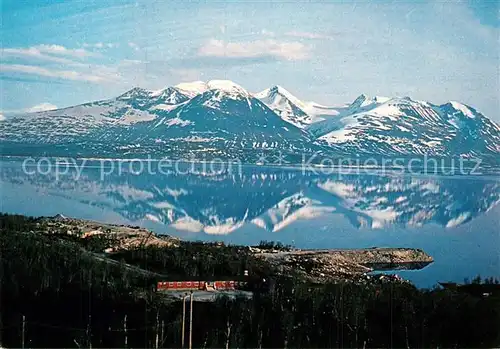 AK / Ansichtskarte Lappland_Lapland Akkafjaellet oever havet med Maessen i Ritsem Landschaftspanorama Berge Lappland_Lapland