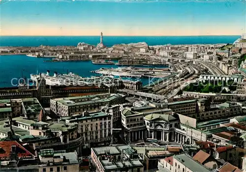AK / Ansichtskarte Genova_Genua_Liguria Panorama Porto Genova_Genua_Liguria