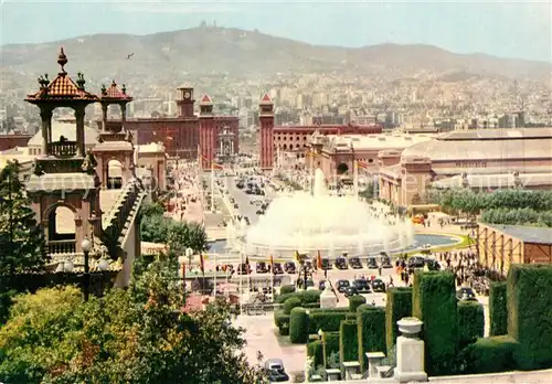 AK / Ansichtskarte Barcelona_Cataluna Parque de Montjuich Feria de Muestras Barcelona Cataluna