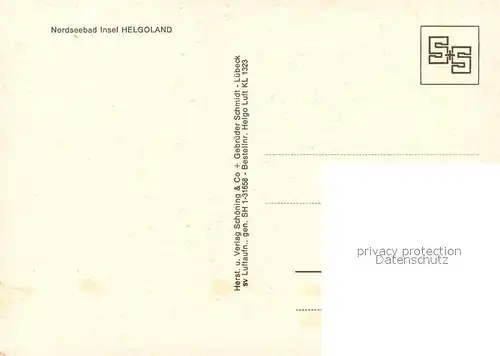 AK / Ansichtskarte Helgoland Nordseebad Insel Fliegeraufnahme Helgoland