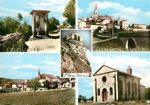 AK / Ansichtskarte Saint Pal de Chalencon Calvaire classe de Boisset Haut Vue generale Chapelle du Chateau Notre Dame de Lorette Saint Pal de Chalencon