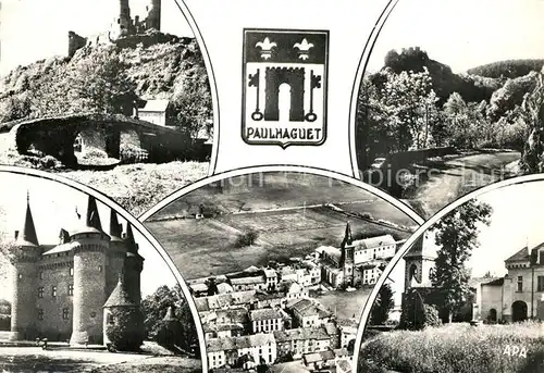 AK / Ansichtskarte Paulhaguet Vue generale Chateau de Chassagne Chateau de Domeyrat Chateau de Flageac Chateau de la Tourette Paulhaguet
