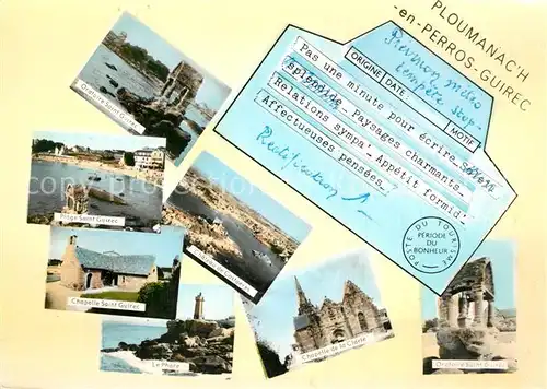 AK / Ansichtskarte Ploumanach Oratoire Saint Guirec Plage Saint Guirec Chateau de Costaeres Chapelle Saint Guirec Le Phare Chapelle de la Clarte Ploumanach