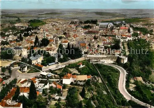 AK / Ansichtskarte Langres Vue panoramique aerienne et une partie des Remparts Langres
