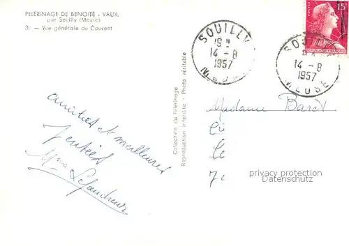 AK / Ansichtskarte Vaux devant Damloup Pelerinage de Benoite Vue generale du Couvent Vaux devant Damloup