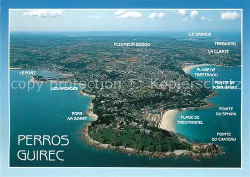 AK / Ansichtskarte Perros Guirec Vue generale aerienne Perros Guirec