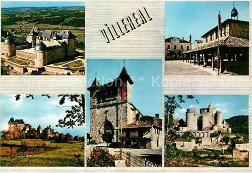 AK / Ansichtskarte Villereal hautefort La Halle Biron Eglise Bonaguil Villereal