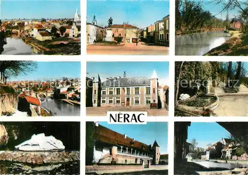 AK / Ansichtskarte Nerac Chateau Henri IV La Baise et les Ponts Mairie La Garenne Fleurette Nerac