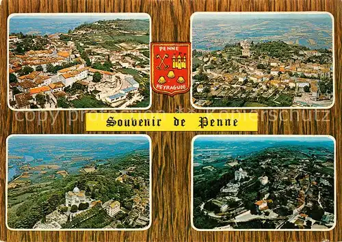 AK / Ansichtskarte Penne d_Agenais Vue panoramique aerienne Penne d Agenais