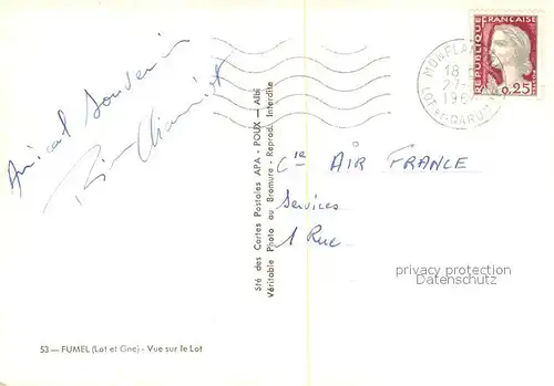 AK / Ansichtskarte Fumel Vue sur le Lot Fumel