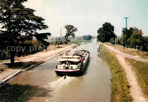 AK / Ansichtskarte Agen_Lot_et_Garonne Peniche sur le Pont Canal Agen_Lot_et_Garonne