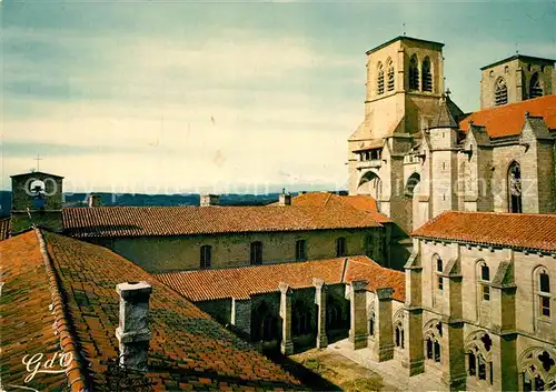 AK / Ansichtskarte La_Chaise Dieu Abbaye Saint Robert Perspective meridionale sur le Cloitre et lEglise Abbatiale La_Chaise Dieu