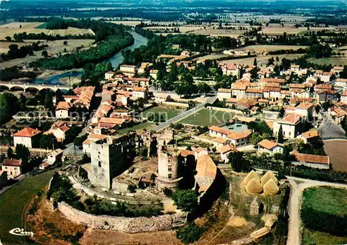 AK / Ansichtskarte Montrond les Bains Vue panoramique aerienne Au premier plan Le chateau Montrond les Bains