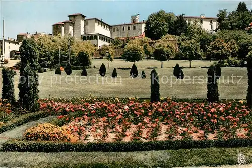 AK / Ansichtskarte Saint Galmier Balcon du Forez Le Parc Hospice et son Cloitre au fond Le Clocher Saint Galmier