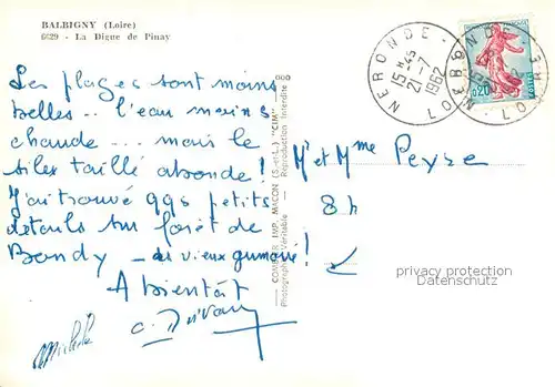 AK / Ansichtskarte Balbigny La Digue de Pinay Balbigny