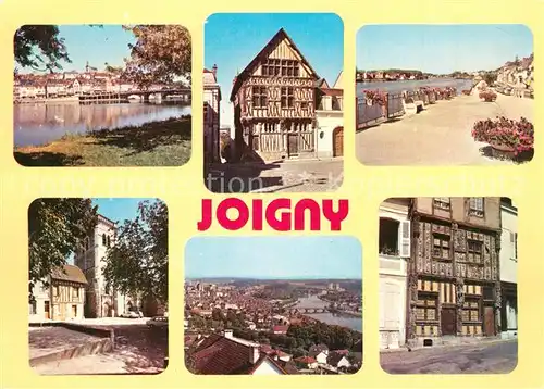 AK / Ansichtskarte Joigny_Yonne Les bords de lYonne maison les bords Eglise Saint Adre Vue generale La Maison Joigny Yonne