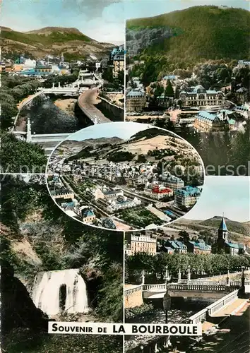 AK / Ansichtskarte La_Bourboule La Dordogne Casino Vue generale Cascade de la Verniere Eglise La_Bourboule