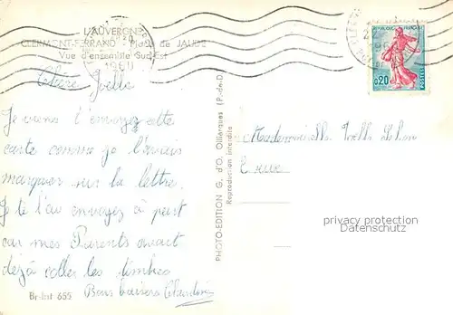 AK / Ansichtskarte Clermont_Ferrand_Puy_de_Dome Vue densemble Sud Est Clermont_Ferrand