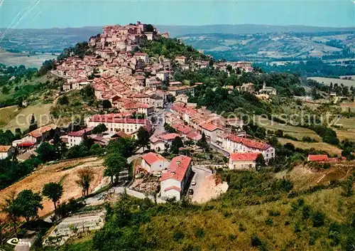 AK / Ansichtskarte Cordes sur Ciel Vue generale aerienne Cordes sur Ciel