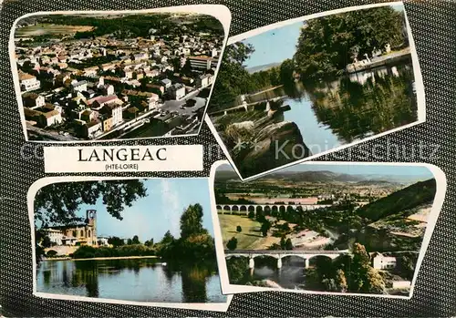 AK / Ansichtskarte Langeac Vue generale aerienne Vue partielle Langeac